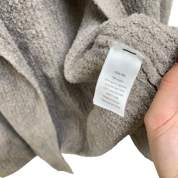 Barefoot Dreams Cozychic Lite Island Cardigan In Nickel Size XL - Picture 6 of 11